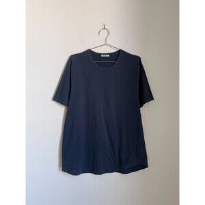 Buck Mason Pima Curved Hem Tee in Ink (Navy) Size XL